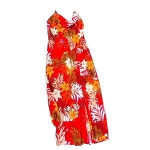 Paper Heart Tropical Flower Leg Slit Maxi Slip Dress  -  Size: L   NWOT